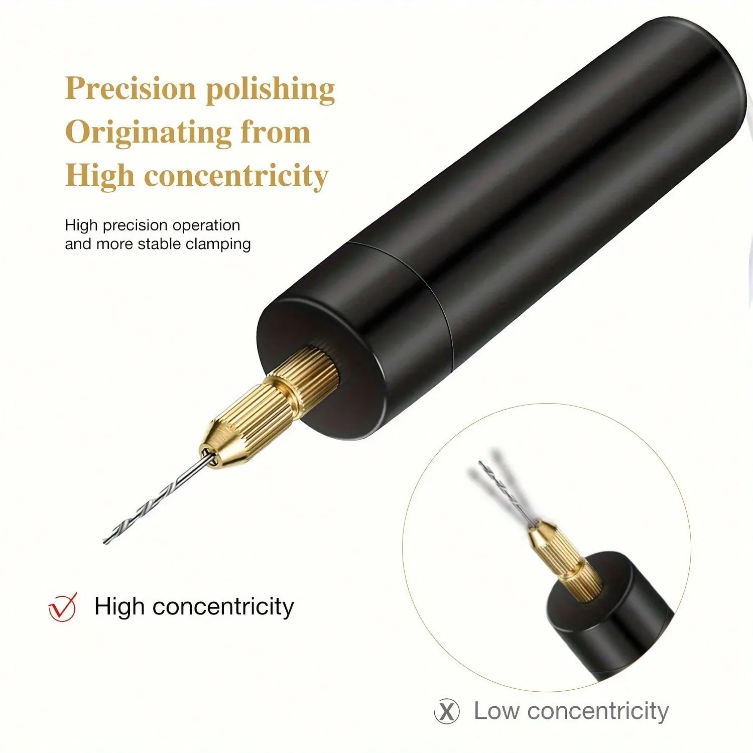 USB Powered Handheld Mini Electric Drill Set – with 3 Drill Bits (0.8-1.2mm) view 5
