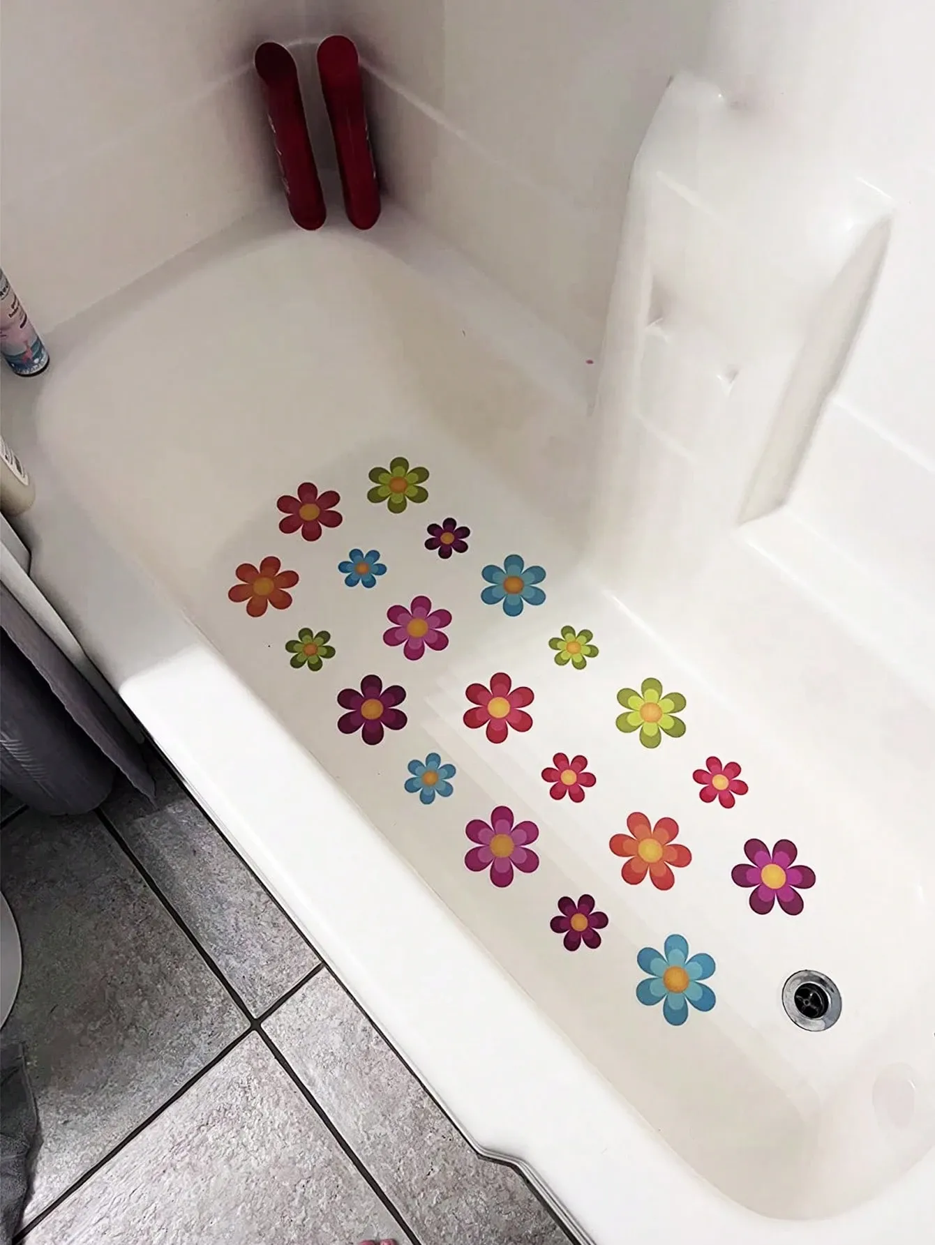20Pcs Assorted Size Flower Shaped Non-Slip Bath Tub Stickers – Decorative & view 5