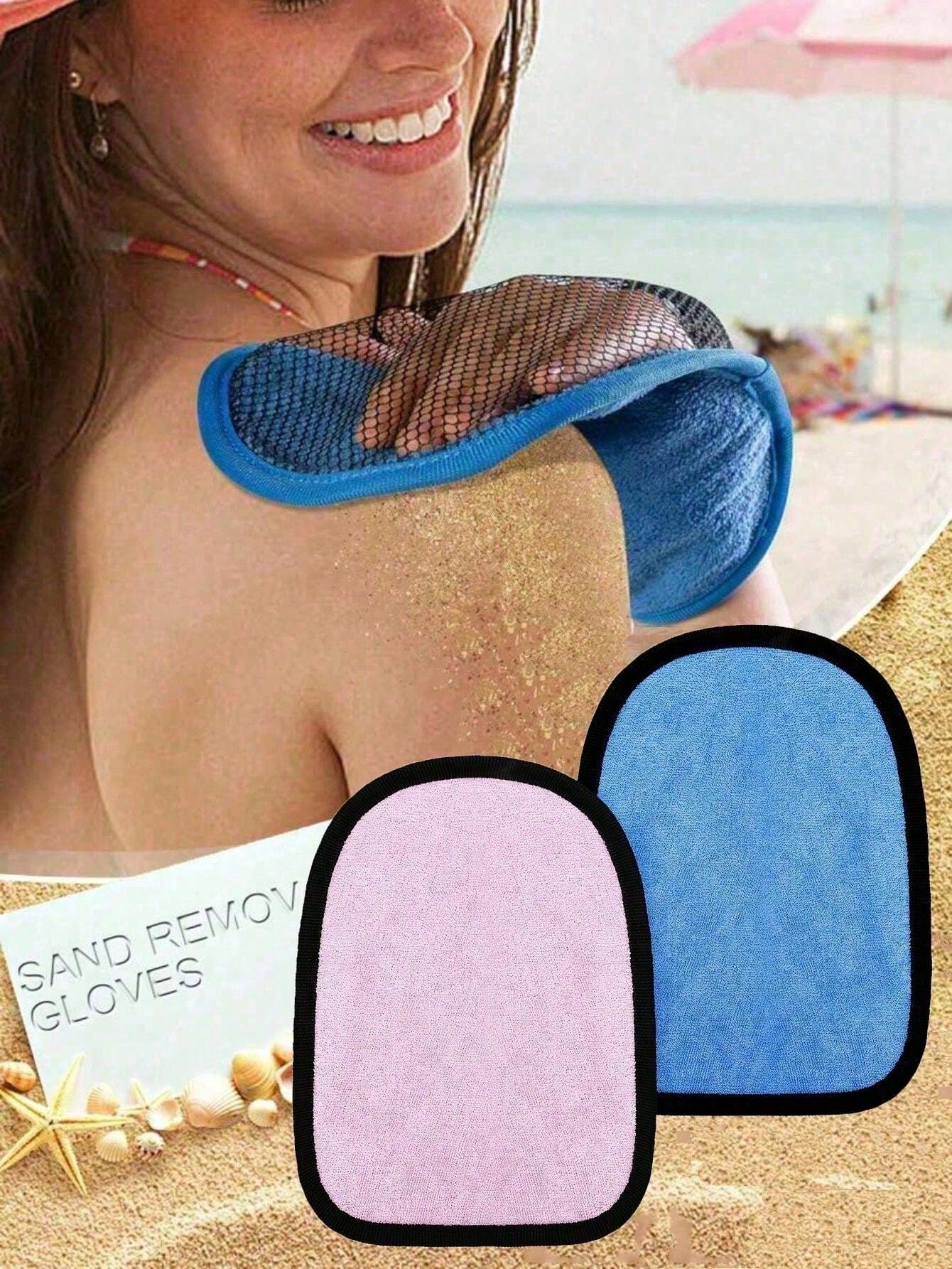 4-Pack Beach Sand Remover Gloves – Holiday Essential for Family Beach Trips