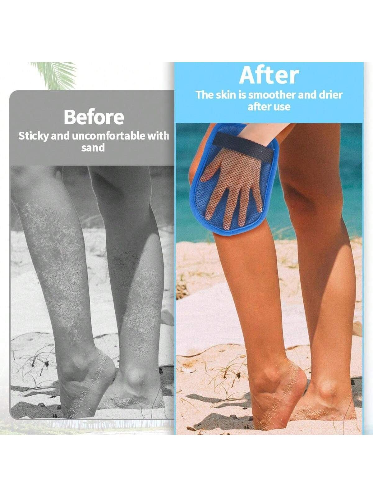 4-Pack Beach Sand Remover Gloves – Holiday Essential for Family Beach Trips view 3