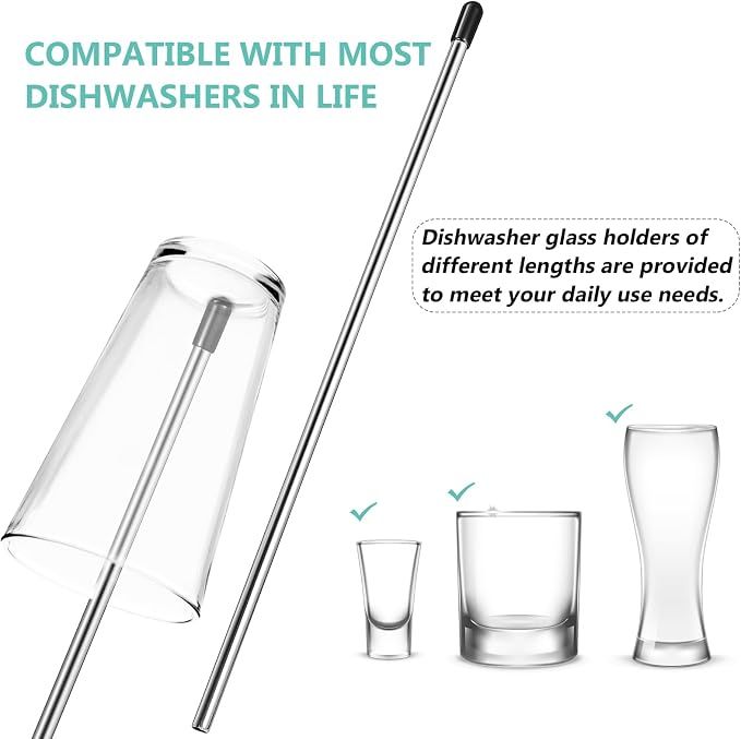 8-Piece Stainless Steel Dishwasher Insert Sticks with Protective Caps for view 3