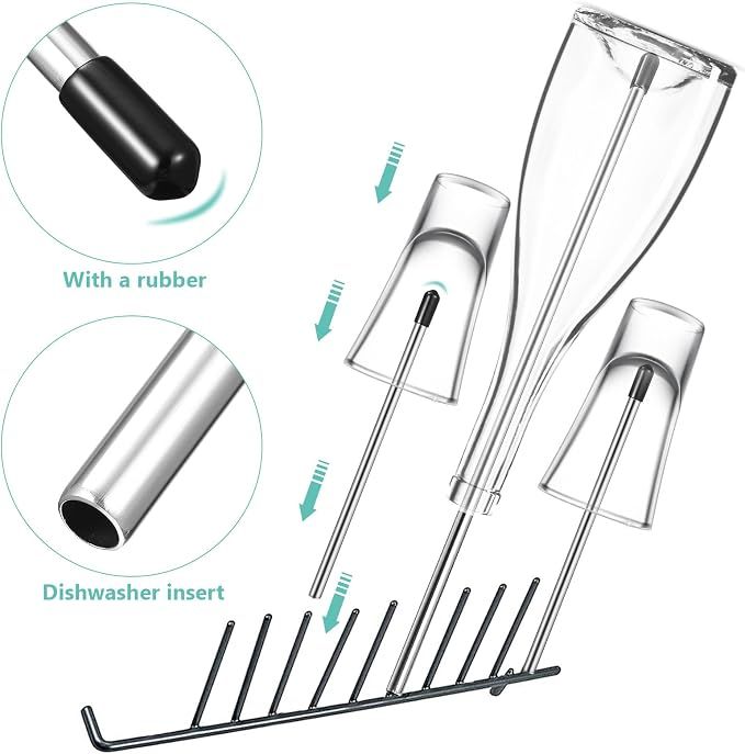 8-Piece Stainless Steel Dishwasher Insert Sticks with Protective Caps for view 4