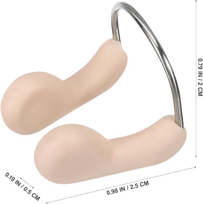 2Pcs Waterproof Nose Clip for Swimming Soft TPR Material Comfortable Fit Nose view 3