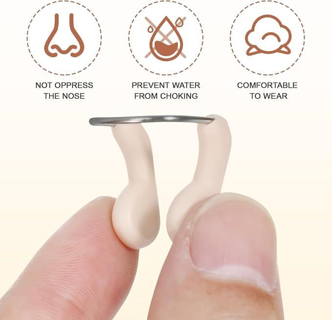 2Pcs Waterproof Nose Clip for Swimming Soft TPR Material Comfortable Fit Nose view 4