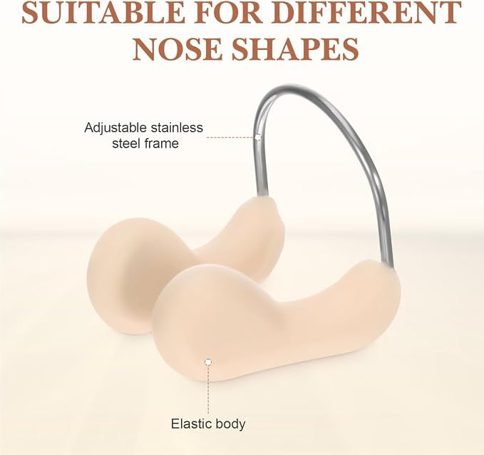 2Pcs Waterproof Nose Clip for Swimming Soft TPR Material Comfortable Fit Nose view 5