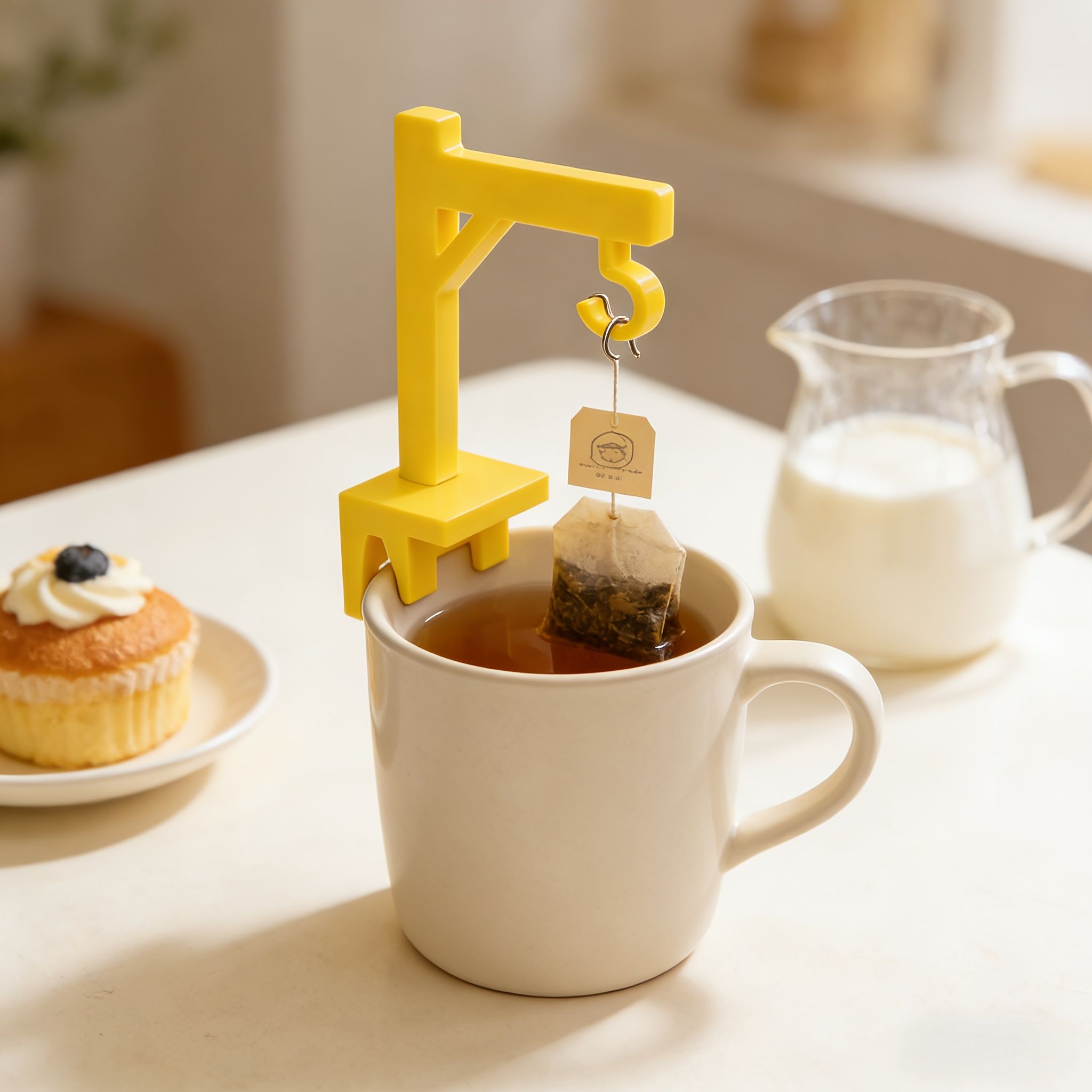 1pc Creative Mini Crane-Shaped Tea Bag Holder view 2