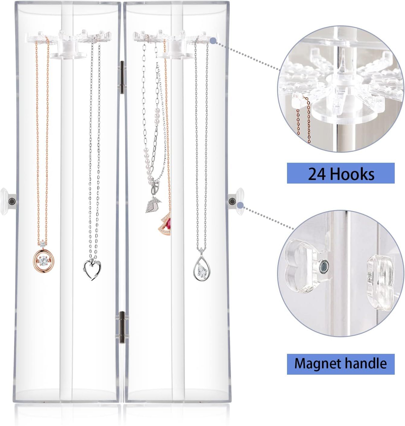 Spinning Tubular Acrylic Jewelry Storage Holder view 4