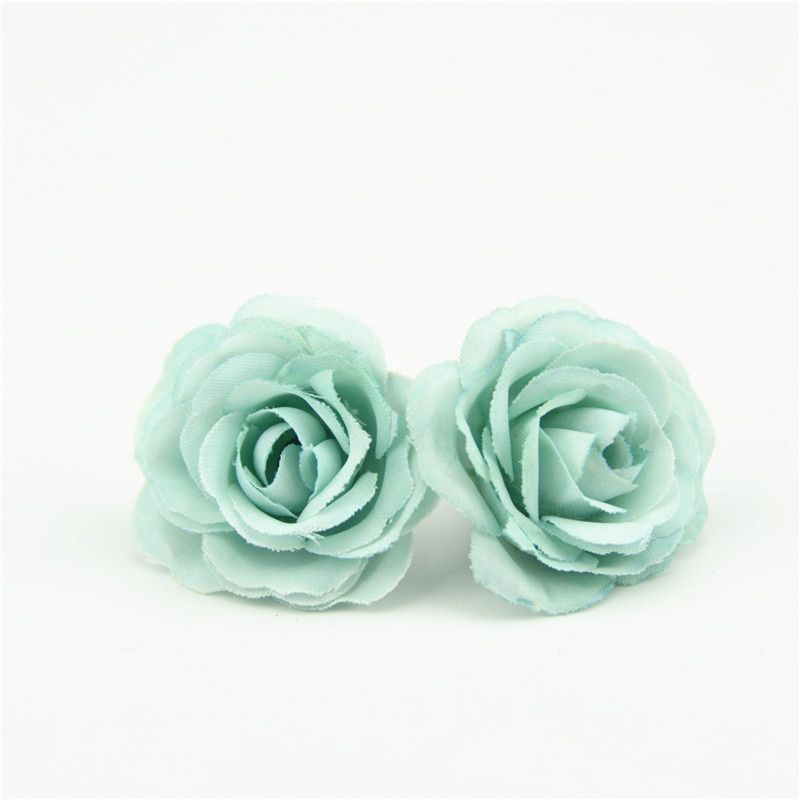 25 Pieces 3cm Mini Fake Rose Flower Heads Artificial Roses for Valentine Day — image 1