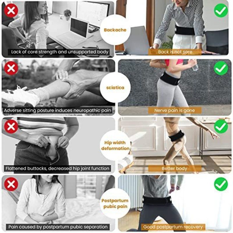 Sacroiliac SI Joint Hip Belt - Lower Back Support Brace- Pelvic Support Belt view 3