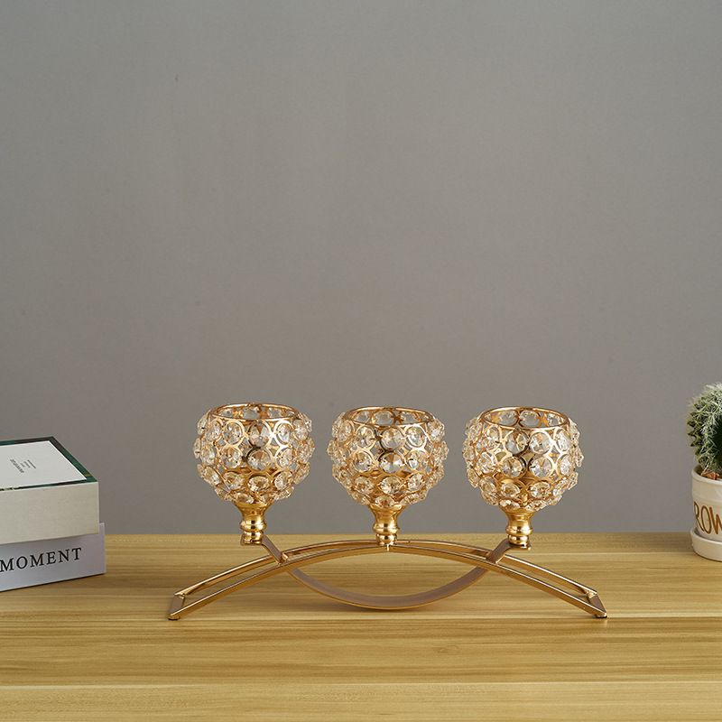 Gold Candle Holders for Table Centerpiece — image 1