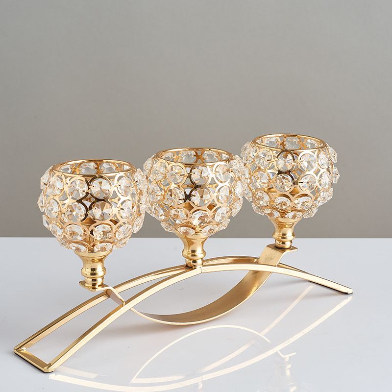 Gold Candle Holders for Table Centerpiece view 3