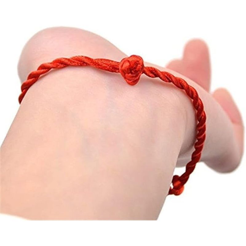 Sexy Red Strings Braided Bracelet for Good Luck view 3