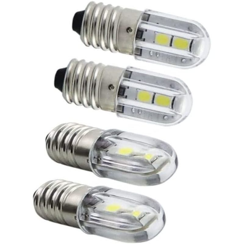 Pack of 10，E10 Led Bulb 120vac Or dc Super Bright 100lumens Indicator Light