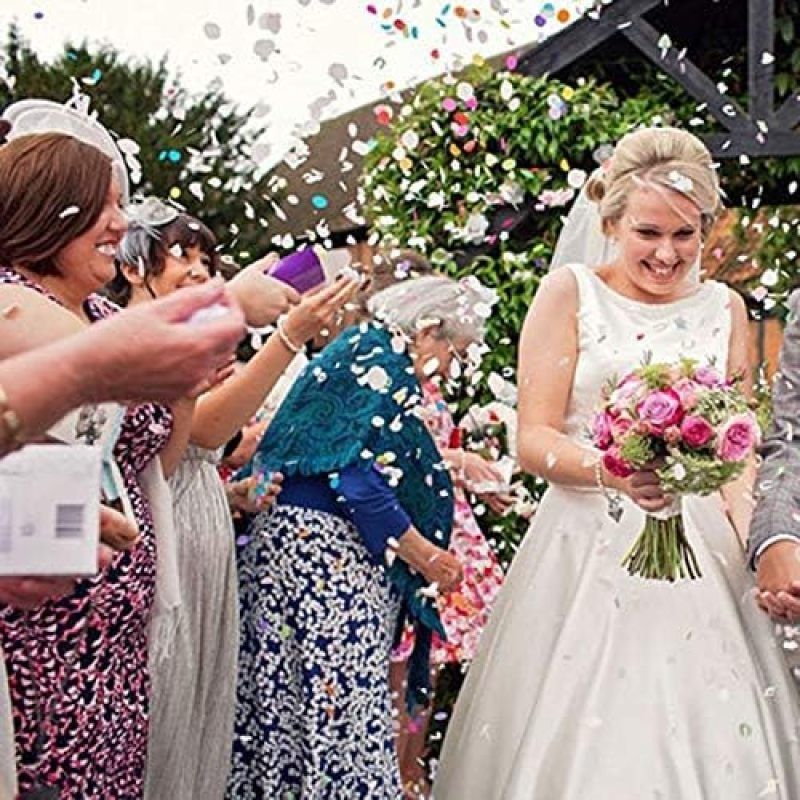 Colorful confetti Party Wedding hand-held firecrackers view 2