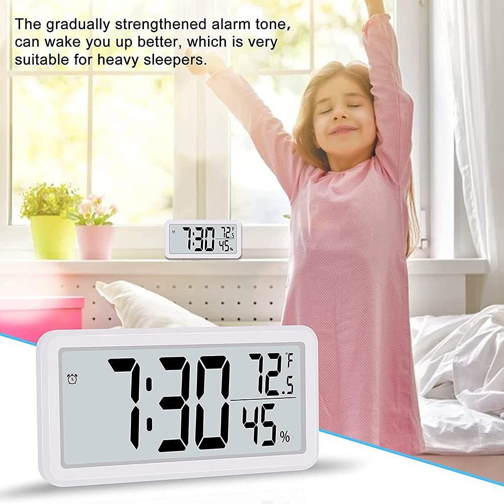 Digital,Desk Clock,Battery Operated LCD Electronic Clock for Bedroom Kitchen view 4