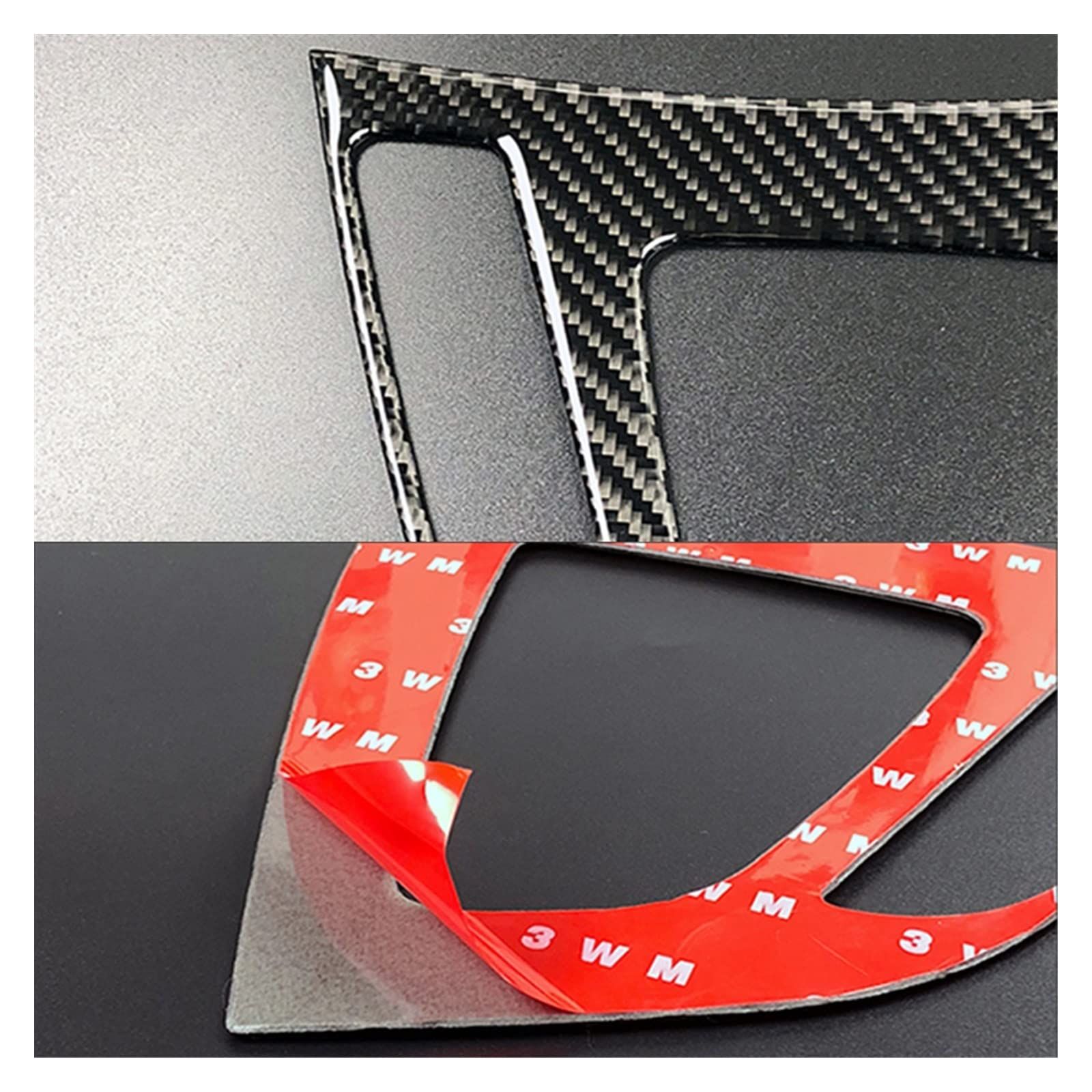 Car Steering Wheel Panel Cover Carbon Fiber Modification Sticker Fit for — image 1