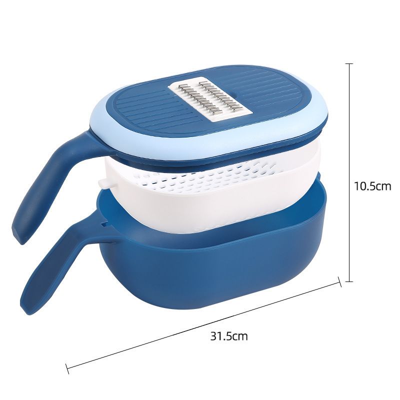 1pc Veggie Chopper Onion Fruit Washing Basket Mandolin Garlic Press — image 1