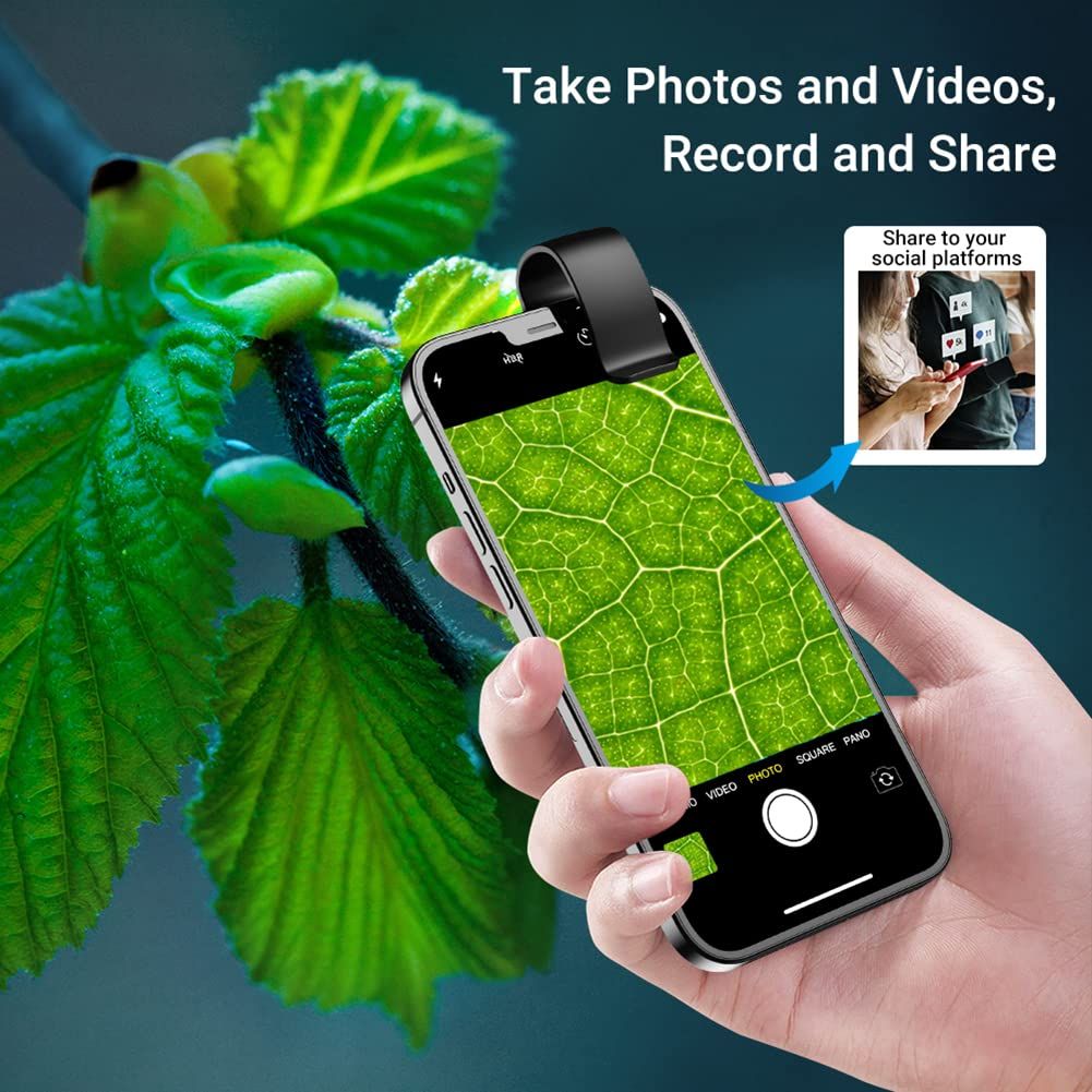 Mini Phone Microscope with LED Light view 3