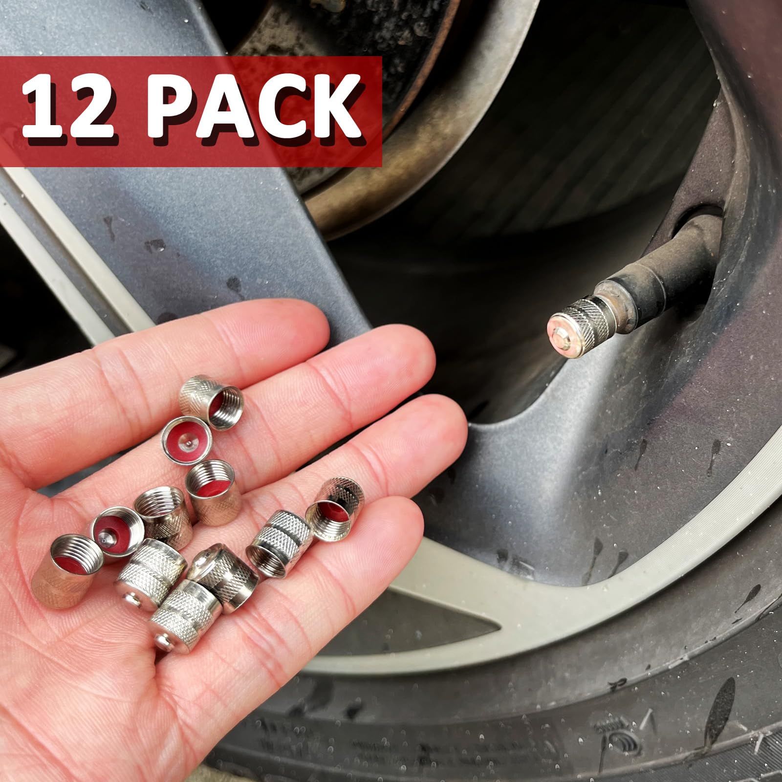 12 Pack Tire Valve Stem Caps view 4