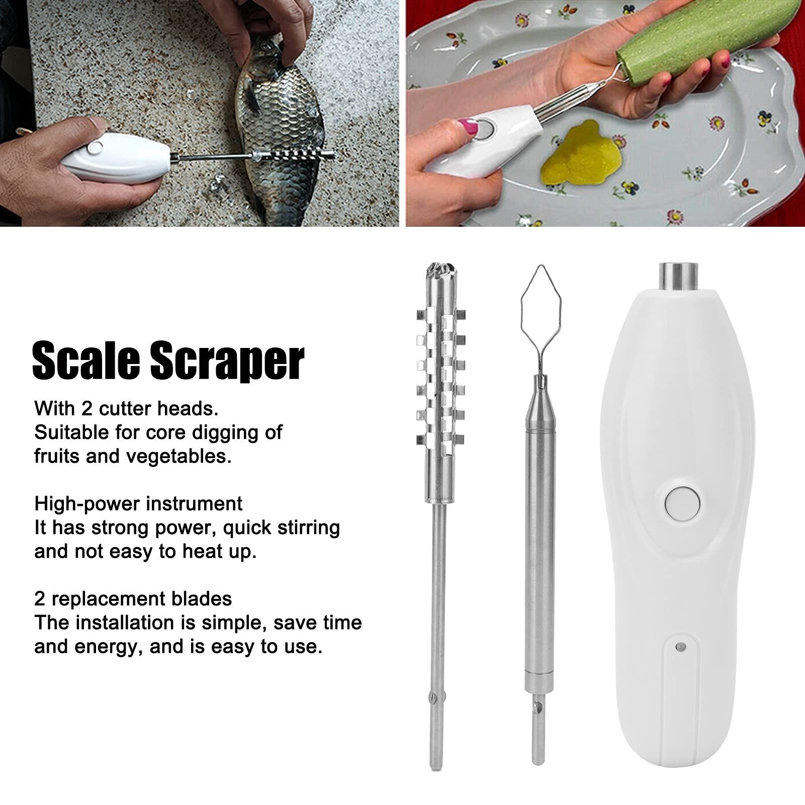 Electric Zucchini Corer, Electric Vegetable Corer,Stainless Steel Scale view 3
