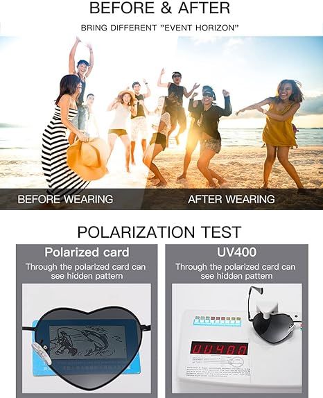 Heart Sunglasses for Women Men Retro Metal Frame Trendy Heart Shaped Glasses view 3