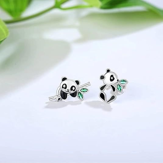 Stud Earrings for Women panda Stud pandaStud Gifts for Women Lightweight view 4