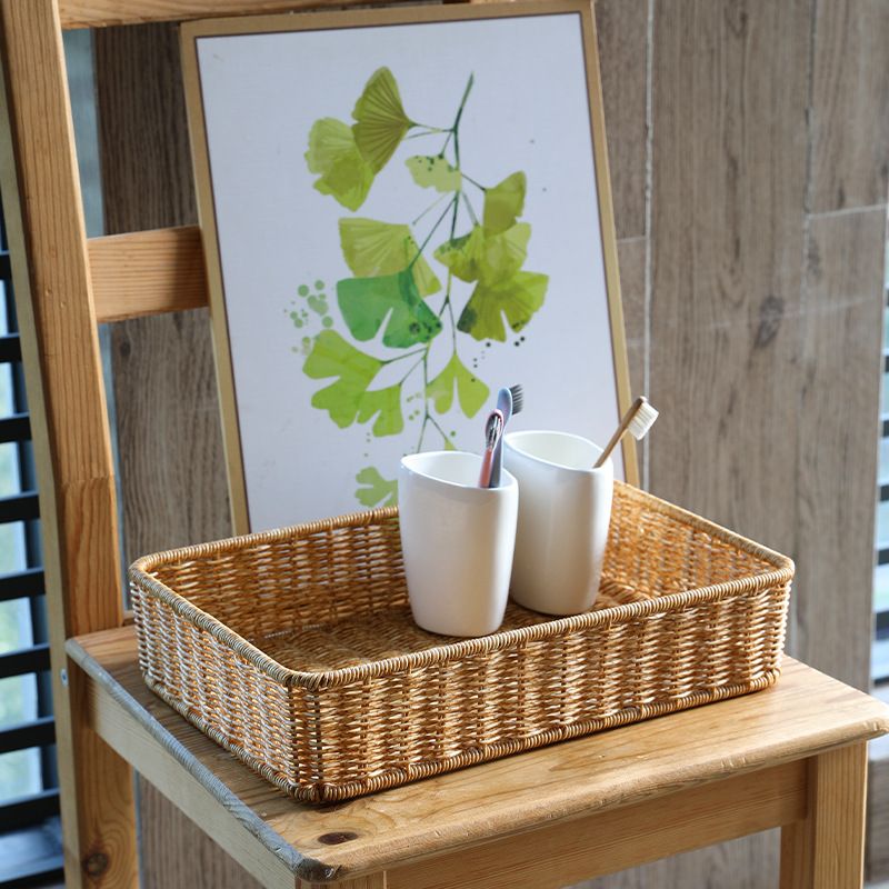 2 Pack Imitation Rattan Woven Bread Baskets view 3