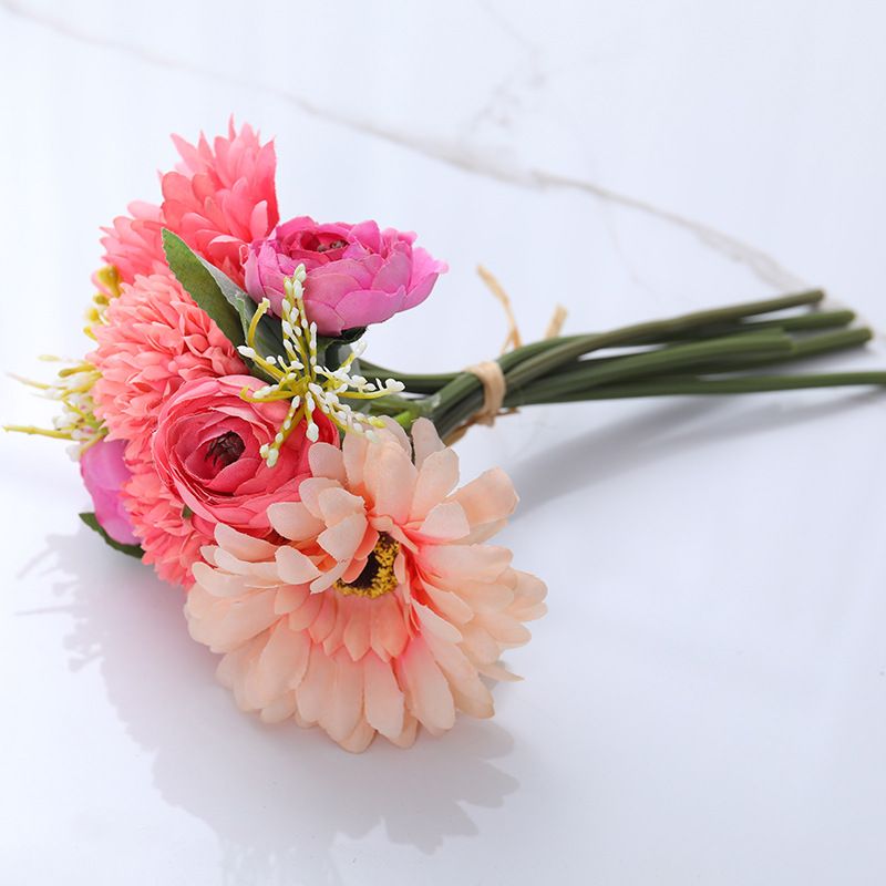 4PCS Artificial Faux Flowers in Vase for Home Decor view 2