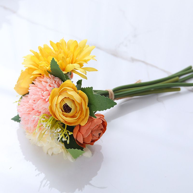 4PCS Artificial Faux Flowers in Vase for Home Decor view 4