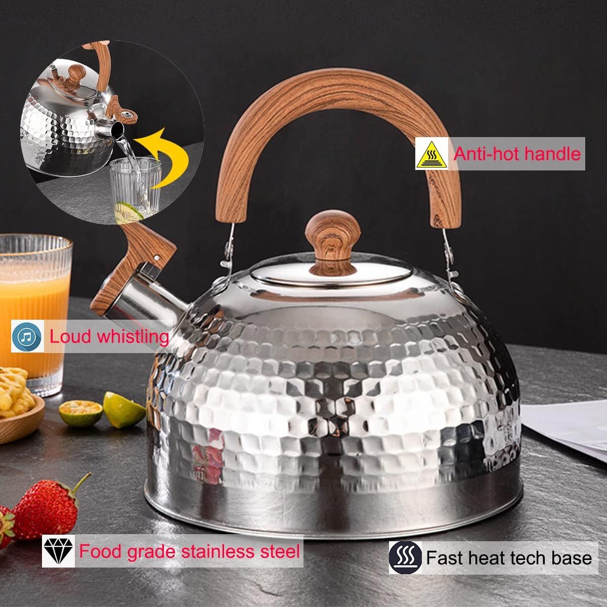 Loud Whistling Kettle for Boiling Water Coffee or Milk view 2