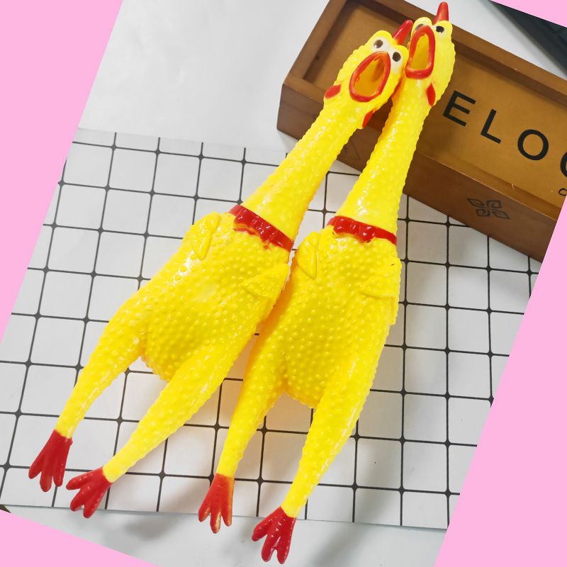 3 Pack Screaming Chicken Dog Toys view 4