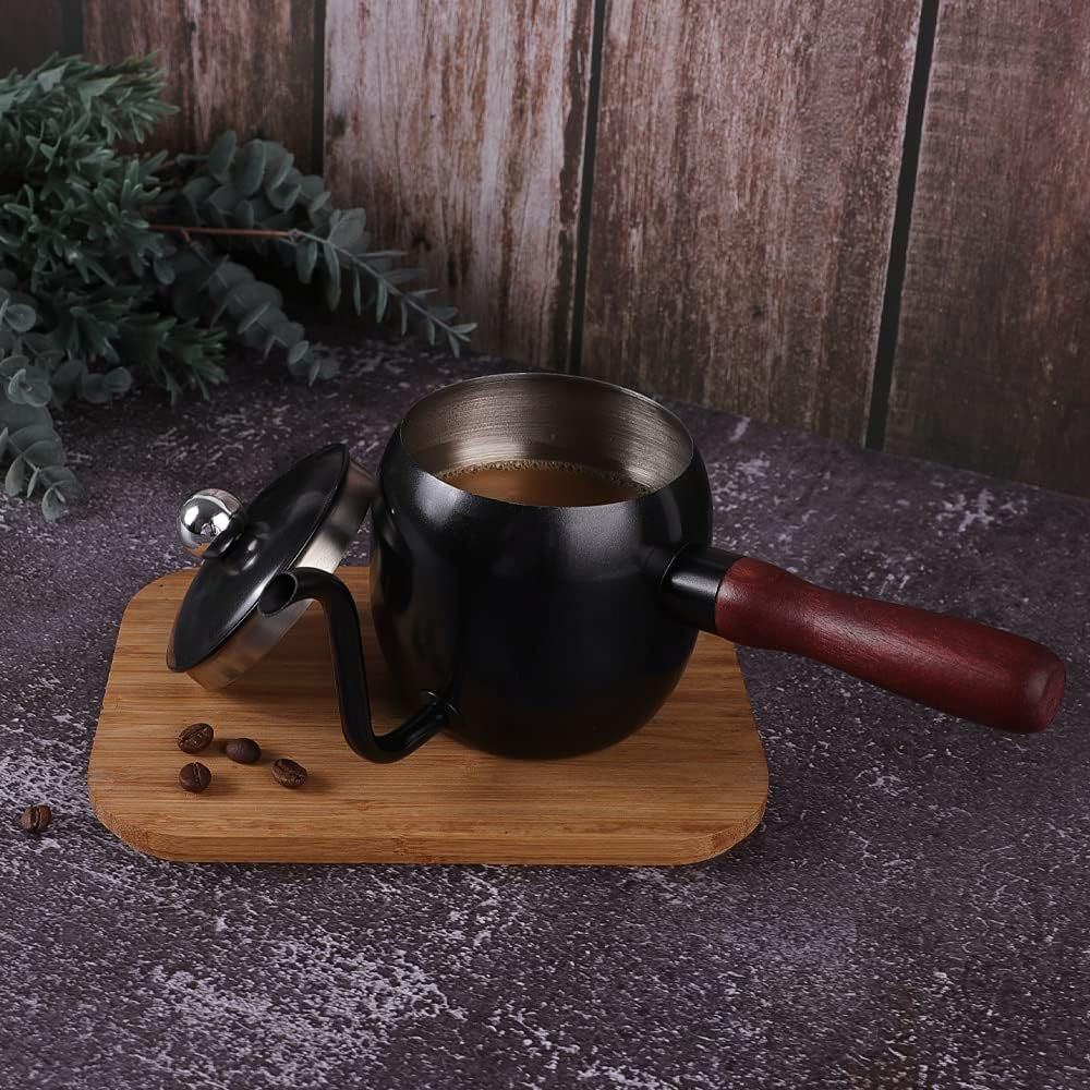 Gooseneck Pour Over Coffee Kettle with Wooden Handle view 4