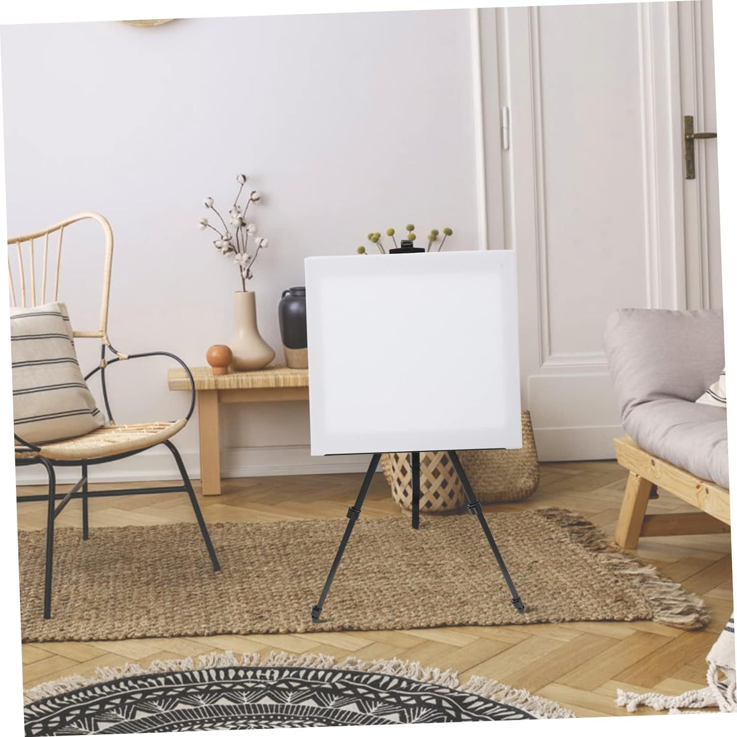 Folding Easel Portable Artist Tripod Black Aluminum Display Small Easel view 3