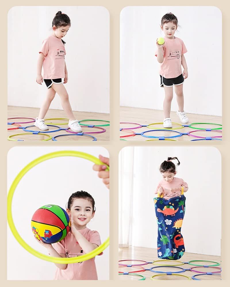 Kids Hop Floor Hopscotch Ring Game Set view 2