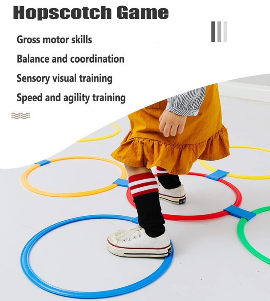 Kids Hop Floor Hopscotch Ring Game Set view 3