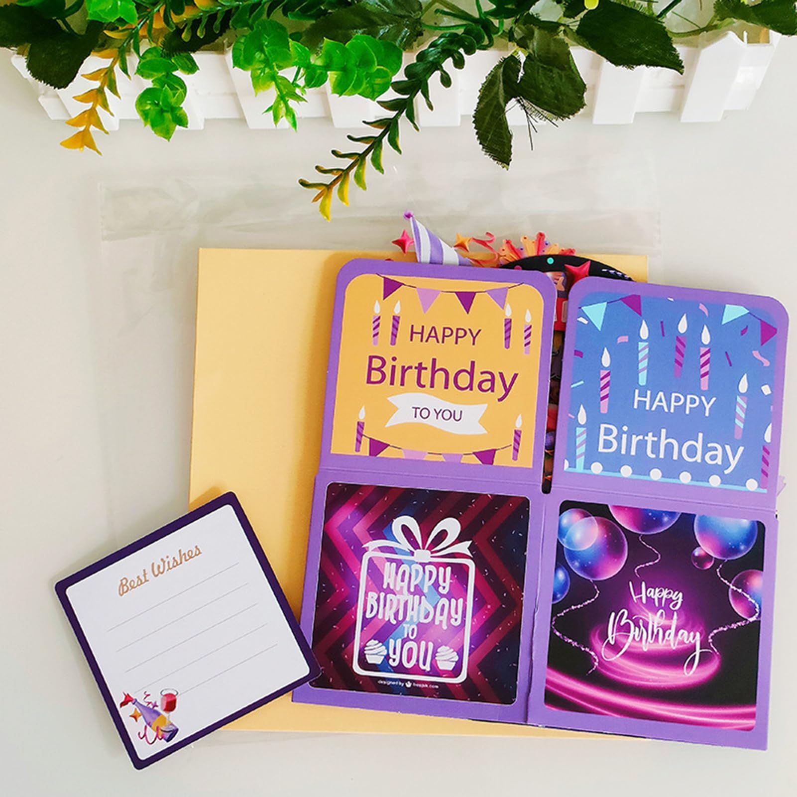 Handmade Birthday Greeting Card 3D Birthday Card 3D Greeting Card Handcrafted view 3
