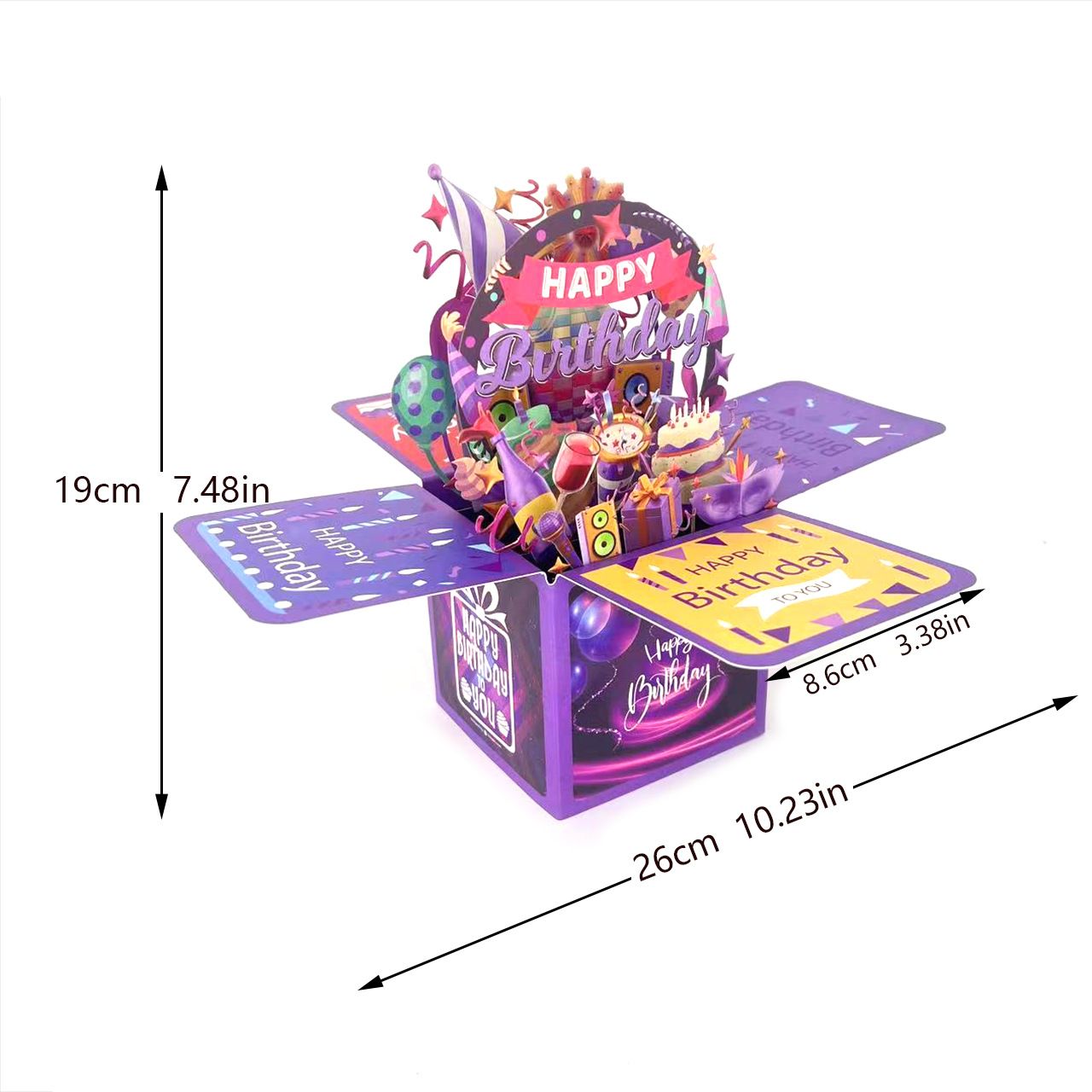 Handmade Birthday Greeting Card 3D Birthday Card 3D Greeting Card Handcrafted view 4