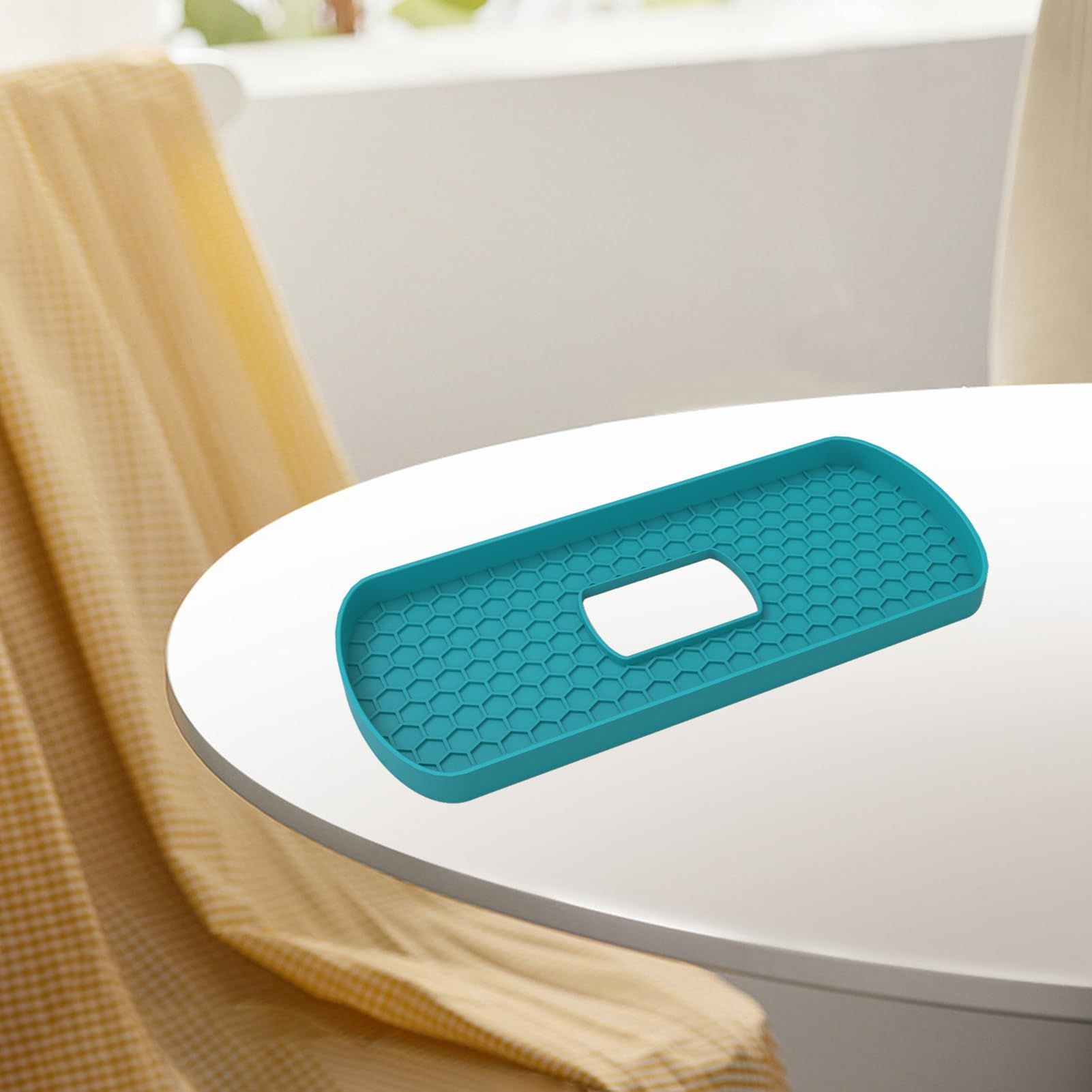Toilet Tank Tray Topper Multi-Functional Hollow Anti-Slip Silicone Large Quick — image 1