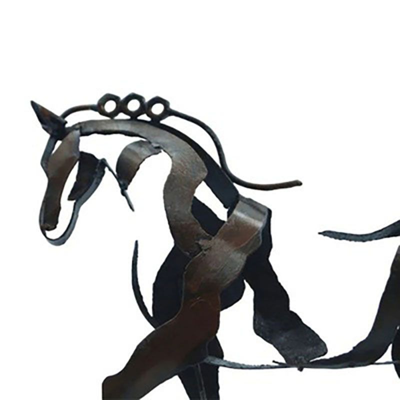 Handmade Horse Statue - Unique Rustic Decor for Office & Home - Hand-Painted — image 1
