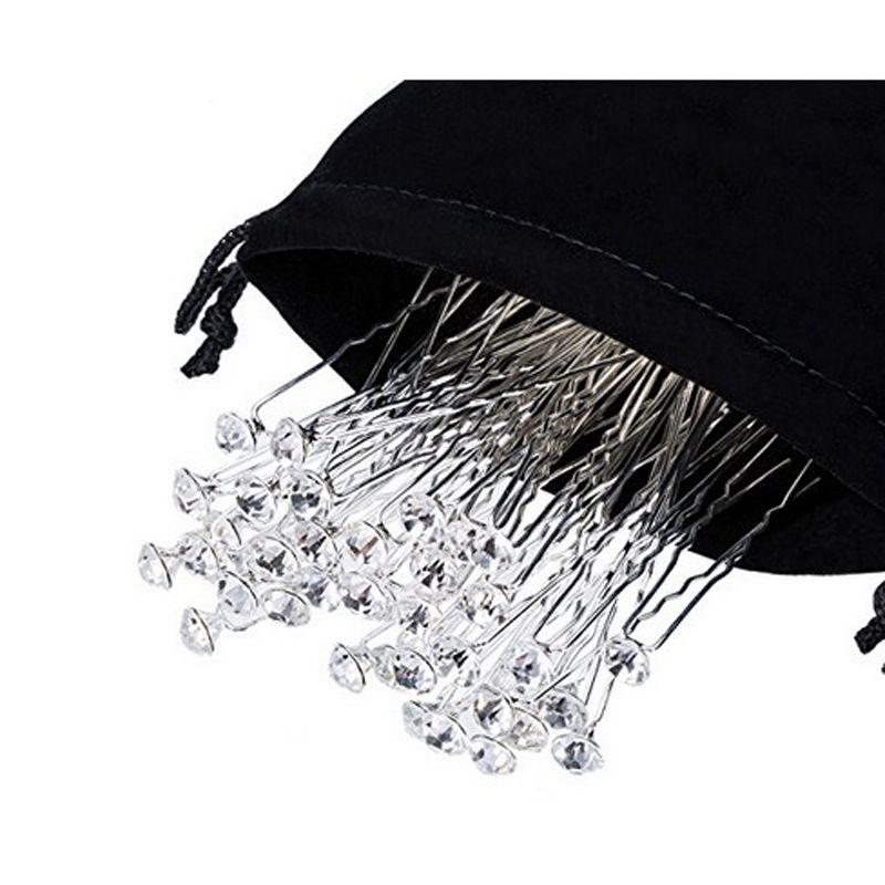 20Pcs Rhinestone Hair Pins Wedding Bridal Hair Accessories Crystal Pearl Hair view 2