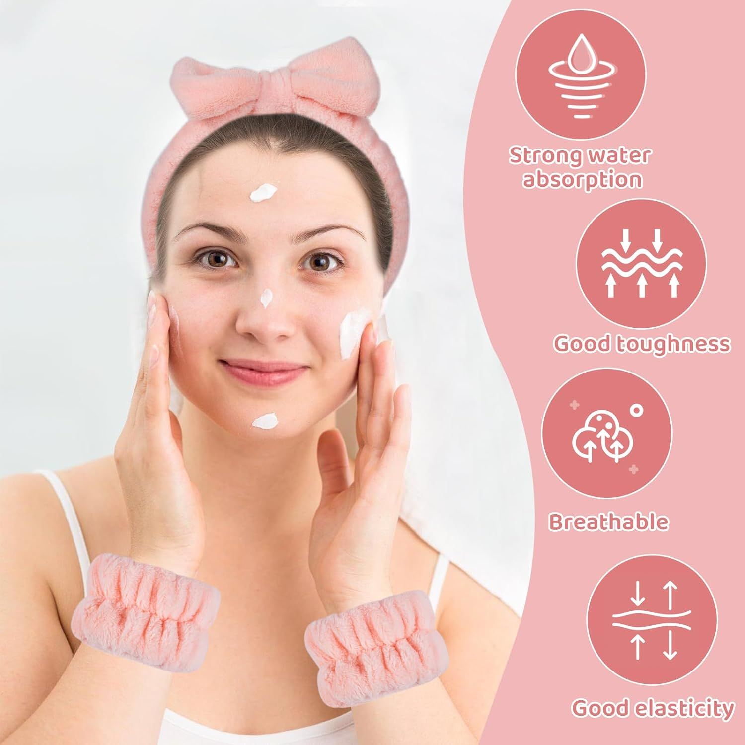 Microfiber Bowtie Headbands Facial Makeup Headband Cosmetic Bowknot Hairlace view 2