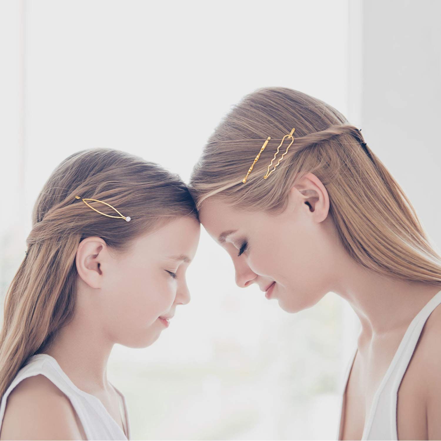 17 Pieces Gold Hair Pins Set Geometric Clips Metal Gold Decorative Hair view 2