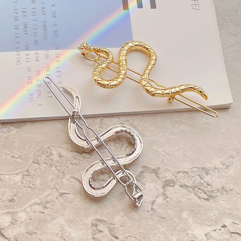 2pcs Snake Hair Clip Vintage Decorative Metal Hair Pins for Women and Girls view 3