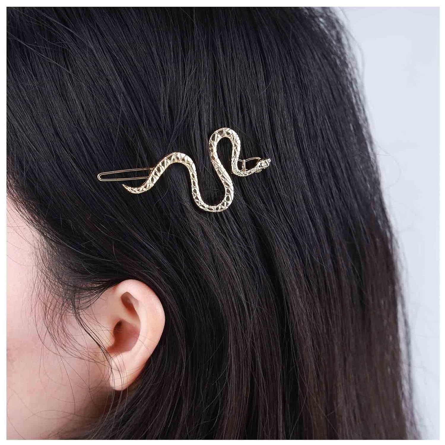 2pcs Snake Hair Clip Vintage Decorative Metal Hair Pins for Women and Girls view 4