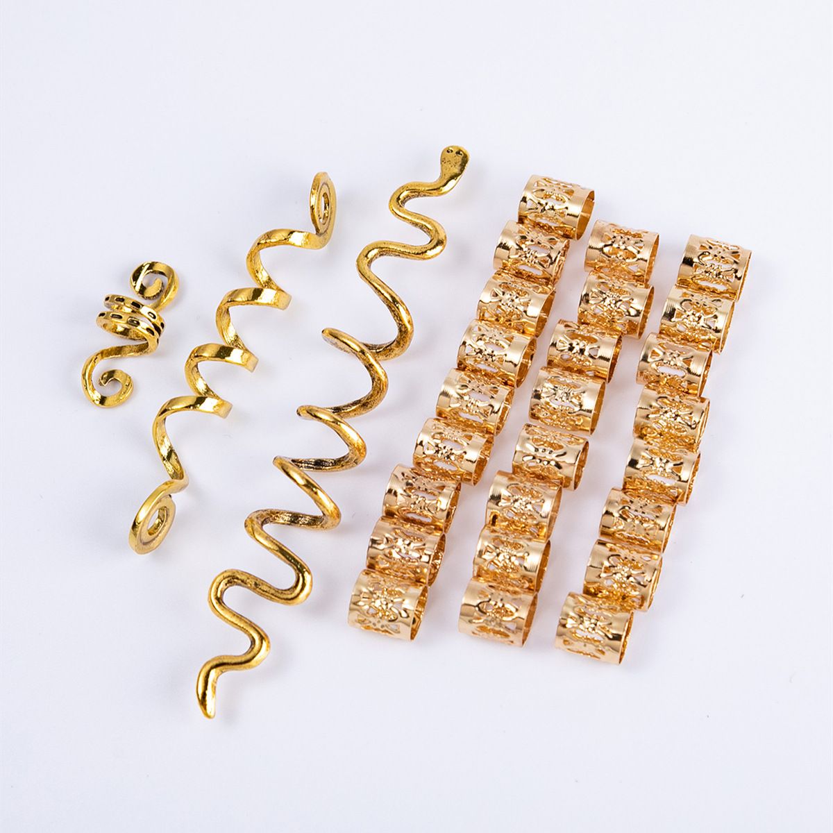 Beads Hair Braid Rings Clips Hair Braiding Metal Cuffs Decoration/Accessories view 2