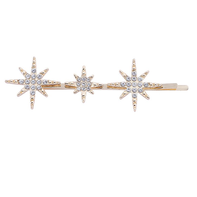 2PCS Hair Pins Rhinestones Hair Clips Crystal Hair Barrettes Decorative Pin view 2