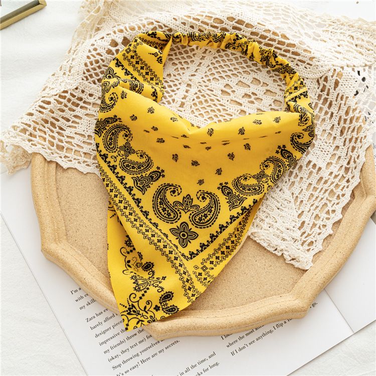 Floral Elastic Hair Scarf Headband 3PCS Chiffon Head Kerchief Headband Floral