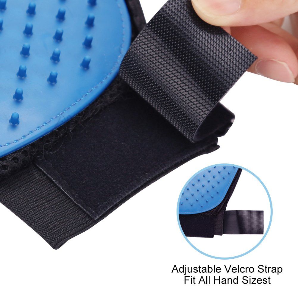 2PCS Pet Grooming Glove, Dog Brush Glove, Gentle Deshedding Brush view 3