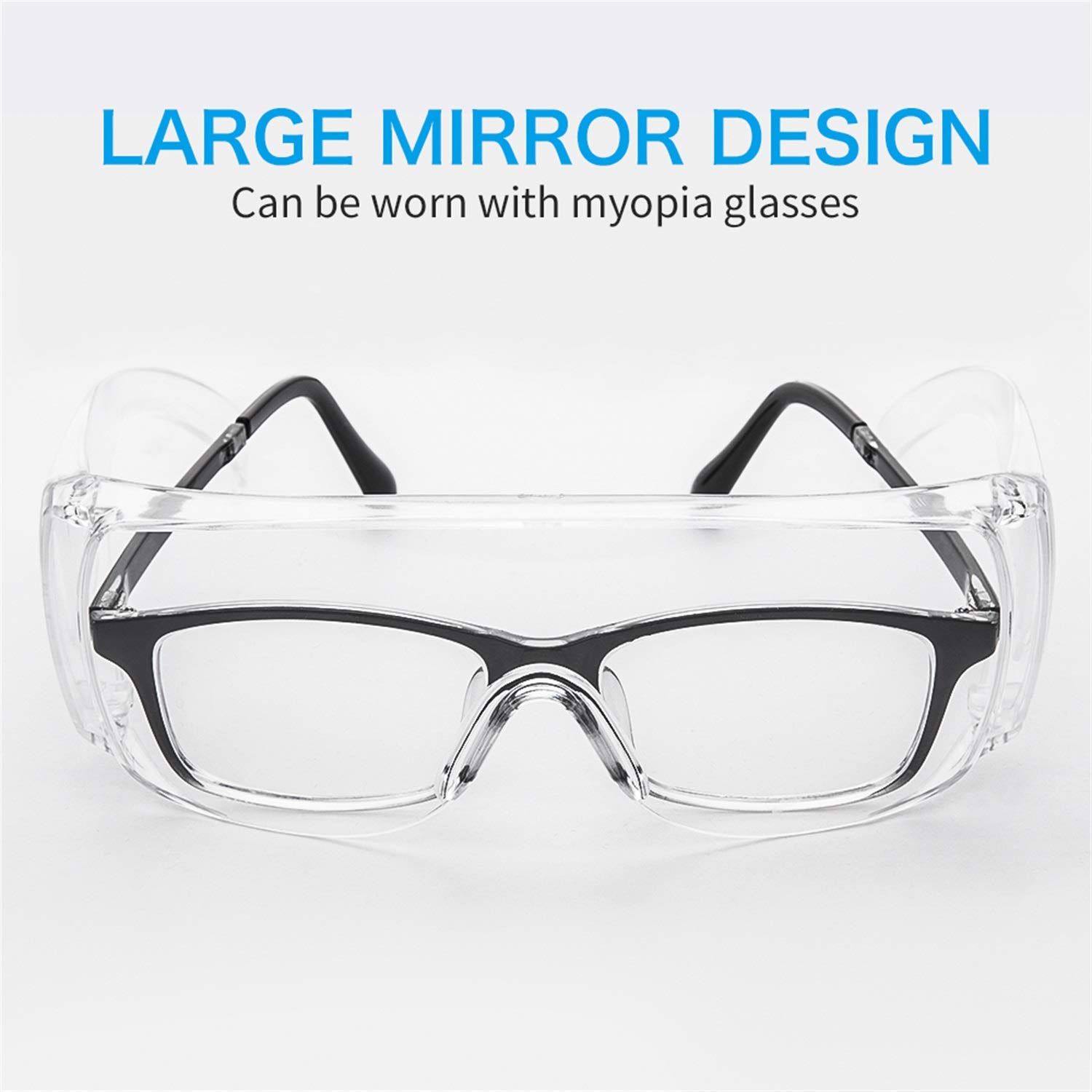 2pcs Safety Glasses for Over Glasses view 4