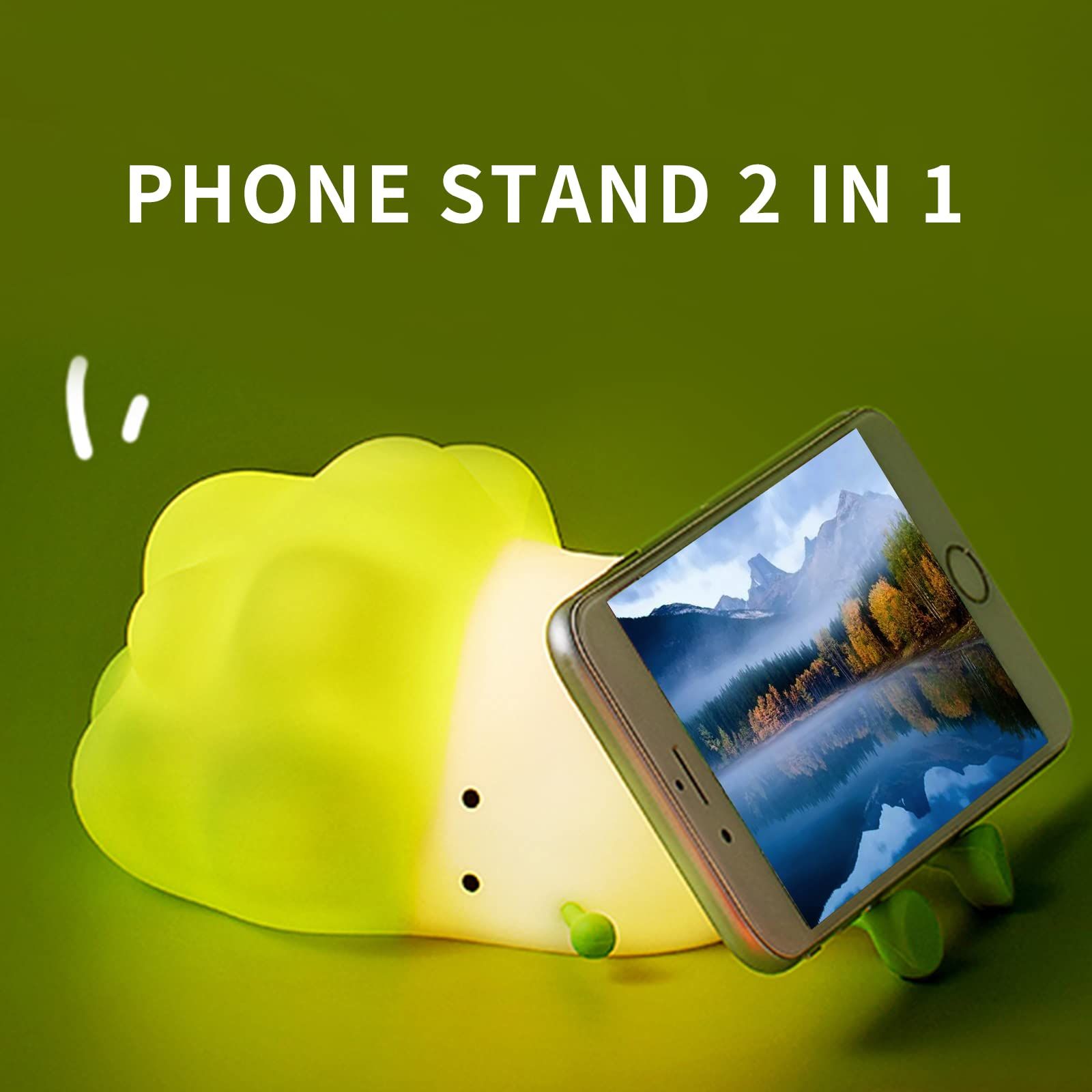 Kids Night Light, Green Broccoli Cute Night Light for Kids, Premium Silicone — image 1